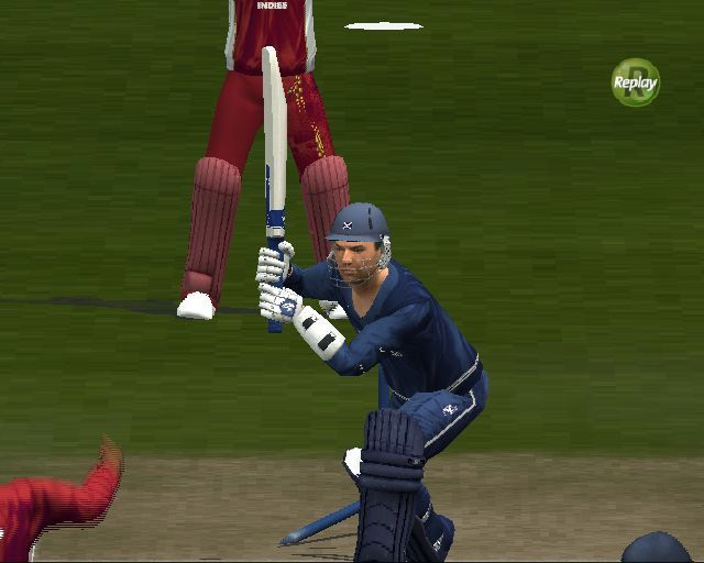 Brian Lara International Cricket 2007 (PlayStation 2) screenshot: He's out!<br>The replay clearly shows the stumps flying