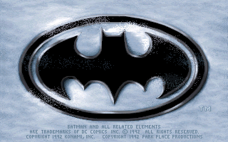 Batman Returns (DOS) screenshot: Title screen.