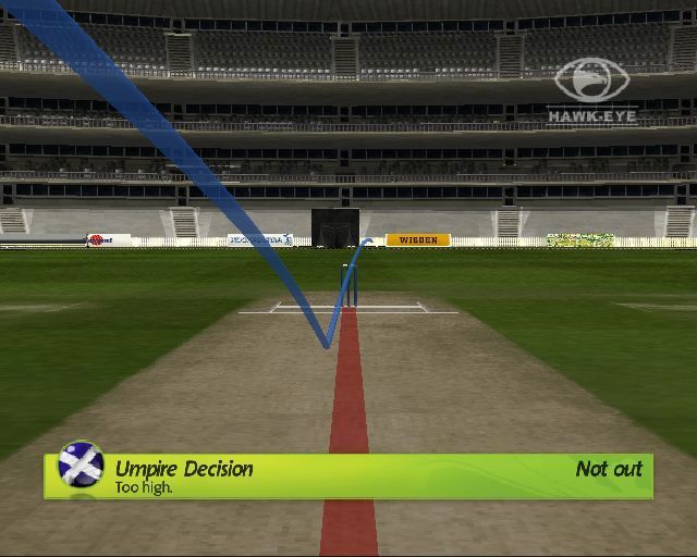Brian Lara International Cricket 2007 (PlayStation 2) screenshot: A dismissal appeal has been dismissed.
