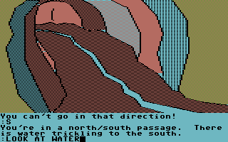 The Tracer Sanction (Commodore 64) screenshot: Underground tunnel.