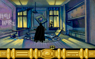 Batman Returns (DOS) screenshot: Selina Kyle's apartment.