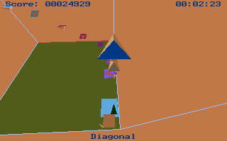 Continuum (DOS) screenshot: Level: Diagonal