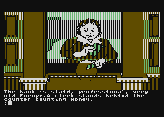 Mindshadow (Atari 8-bit) screenshot: Bank.
