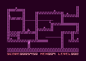 Lode Runner (Atari 8-bit) screenshot: Screen 2