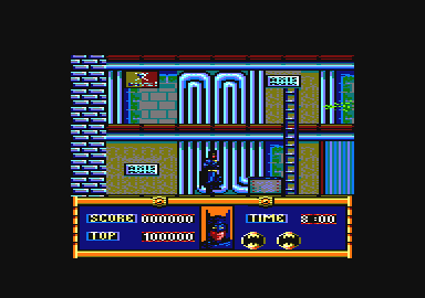 Batman (Amstrad CPC) screenshot: Start of level 1