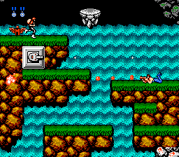 Contra (NES) screenshot: Wow, now THAT'S a weapon!