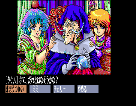 Dragon Knight II (MSX) screenshot: Visiting a magic user