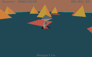 Continuum (DOS) screenshot: Level: Aegyptia (pyramids -- get it?)