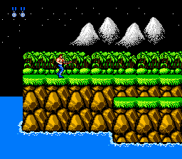 Contra (NES) screenshot: ...and on to the game