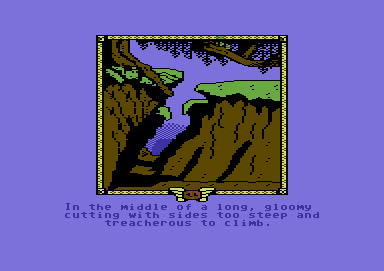 The Fellowship of the Ring (Commodore 64) screenshot: The journey begins...
