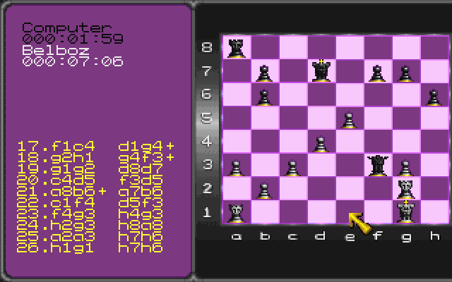 Battle Chess 4000 (DOS) screenshot: Traditional 2D display