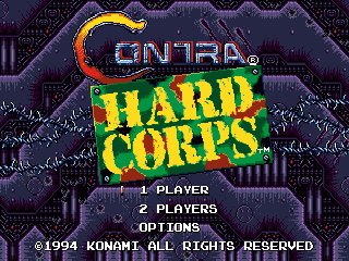 Contra Hard Corps (Genesis) screenshot: Title screen
