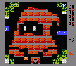Battle City (NES) screenshot: Level 4