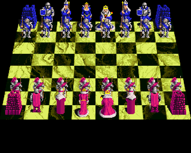 Battle Chess (Amiga) screenshot: Start playing chess