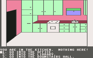 Dragon's Keep (Commodore 64) screenshot: The kitchen