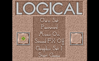 Log!cal (Amiga) screenshot: Menu