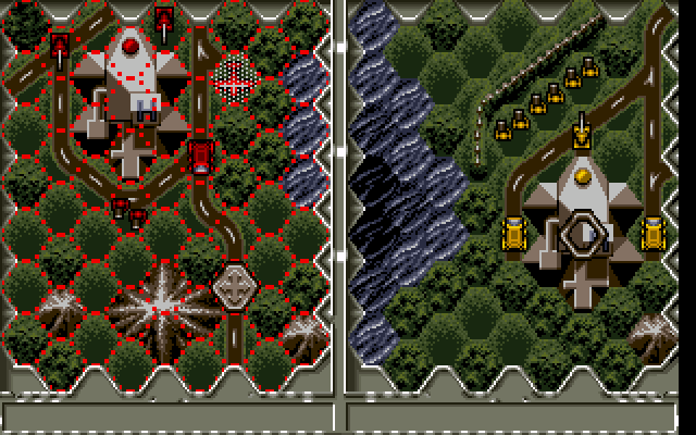 Battle Isle (DOS) screenshot: Moving a plane.