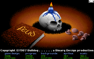 Feud (Amiga) screenshot: Title screen.