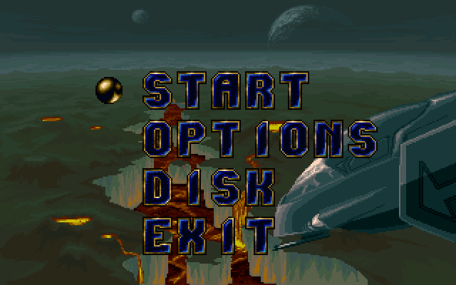 Battle Isle '93: The Moon of Chromos (DOS) screenshot: Main menu.