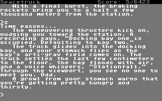 Stationfall (Commodore 64) screenshot: Making stationfall.
