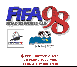 FIFA: Road to World Cup 98 (SNES) screenshot: Title screen