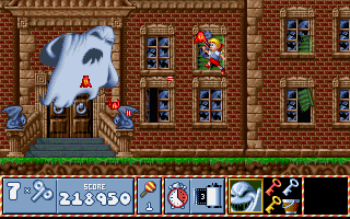 Lollypop (DOS) screenshot: Level 4 boss.