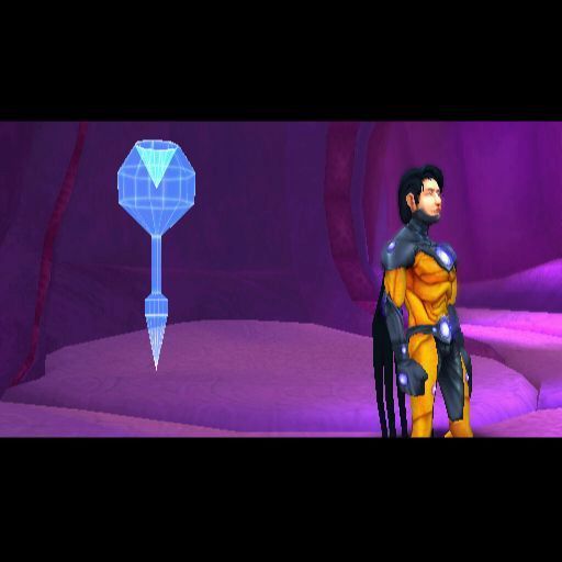 Alter Echo (PlayStation 2) screenshot: This blue sceptre like thing restores health