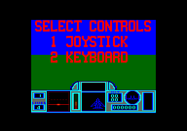 G-Loc: Air Battle (Amstrad CPC) screenshot: Control options