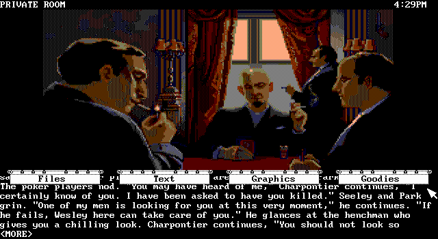 Corruption (DOS) screenshot: You're in way over your head!