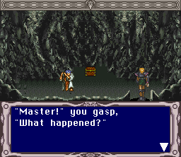 Dragon View (SNES) screenshot: Talking to master