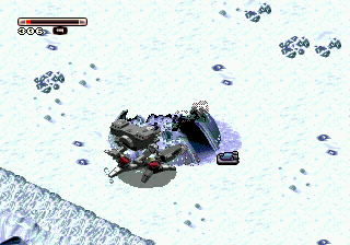 BattleTech: A Game of Armored Combat (Genesis) screenshot: You can destroy pretty much anything you see