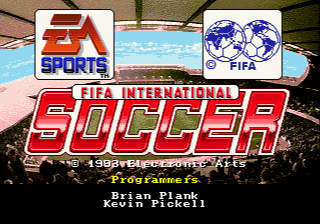 FIFA International Soccer (Genesis) screenshot: Title screen