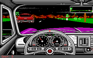 Street Rod (DOS) screenshot: Driving