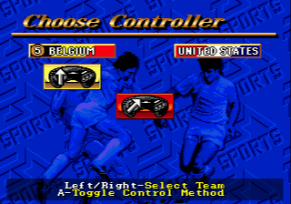 FIFA International Soccer (Genesis) screenshot: Controller setup