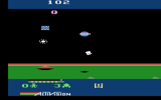 Cosmic Commuter (Atari 2600) screenshot: Piloting the astrobus...