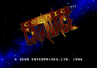 Cosmic Carnage (SEGA 32X) screenshot: Title Screen