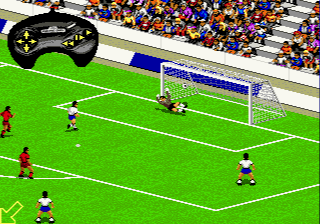 FIFA International Soccer (Genesis) screenshot: Re-playing the goal