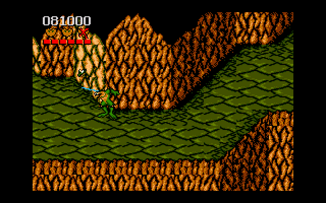 Battletoads (Amiga) screenshot: Sucking down a fly