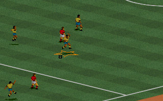 FIFA International Soccer (DOS) screenshot: Brazilian Gol Celebration