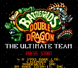 Battletoads / Double Dragon (Genesis) screenshot: Title