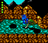 Battletoads (Game Gear) screenshot: Attacking with pole