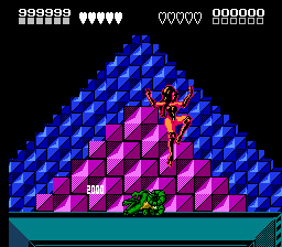 Battletoads (NES) screenshot: At the top of the tower
