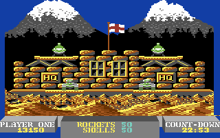 Battle Valley (Commodore 64) screenshot: Setting out on your mission