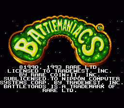 Battletoads in Battlemaniacs (SNES) screenshot: Japanese Title Screen