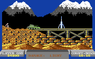 Battle Valley (Commodore 64) screenshot: Destroy this missile!