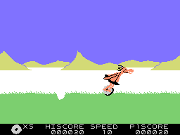 BC's Quest for Tires (ColecoVision) screenshot: A game in progress