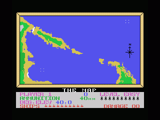 Beach-Head (MSX) screenshot: The Map