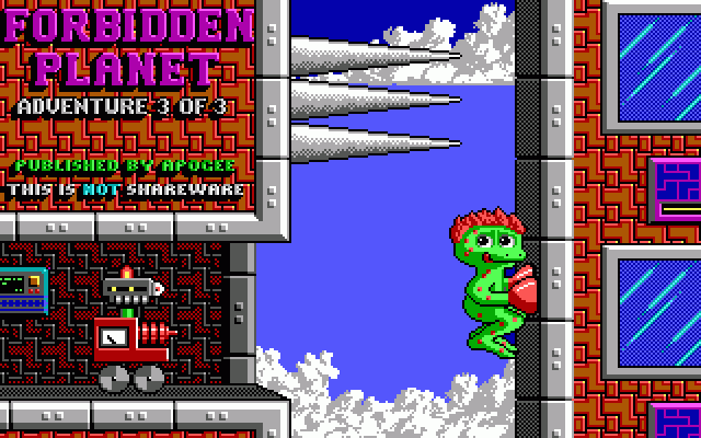 Cosmo's Cosmic Adventure (DOS) screenshot: Title screen from Episode 3