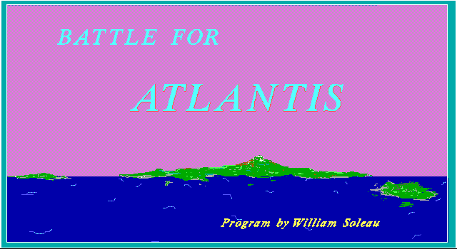 Battle for Atlantis (DOS) screenshot: The title screen