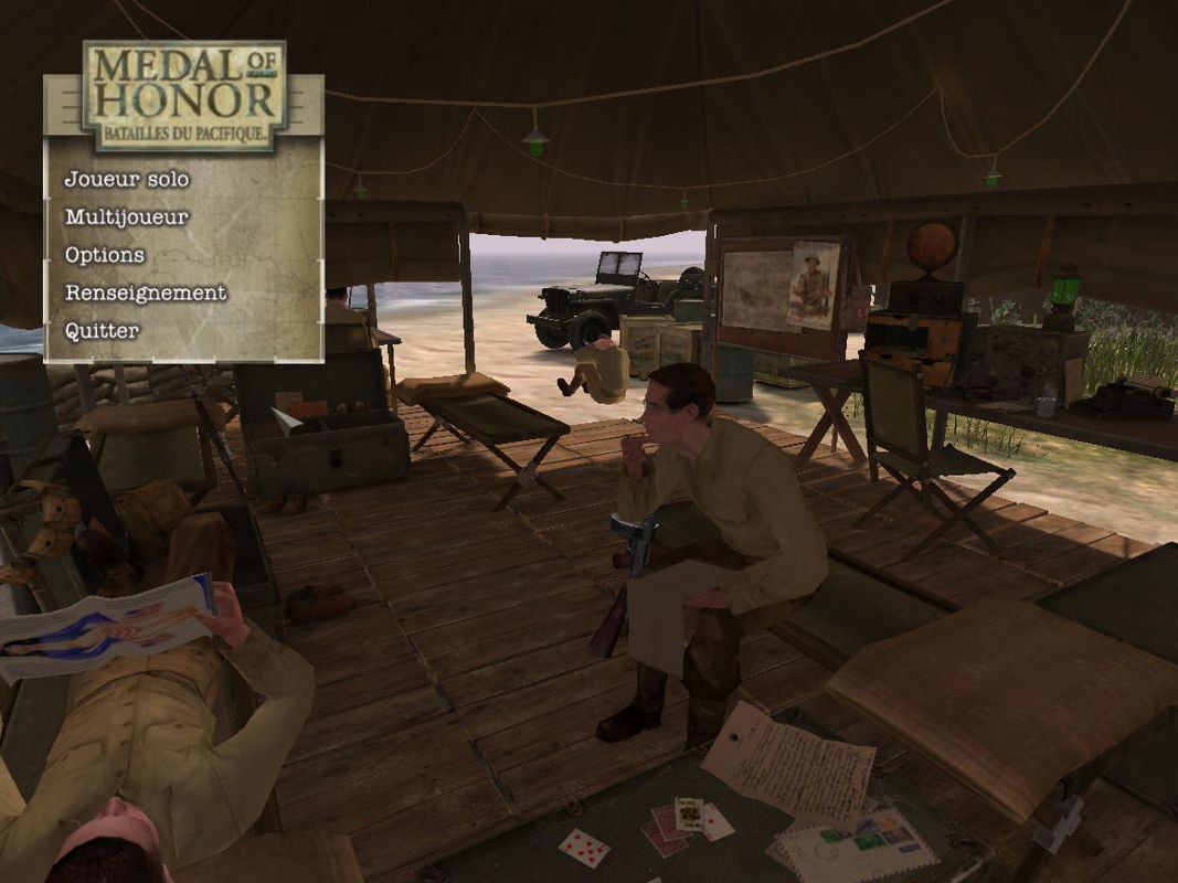 Medal of Honor: Pacific Assault (Windows) screenshot: Menu
